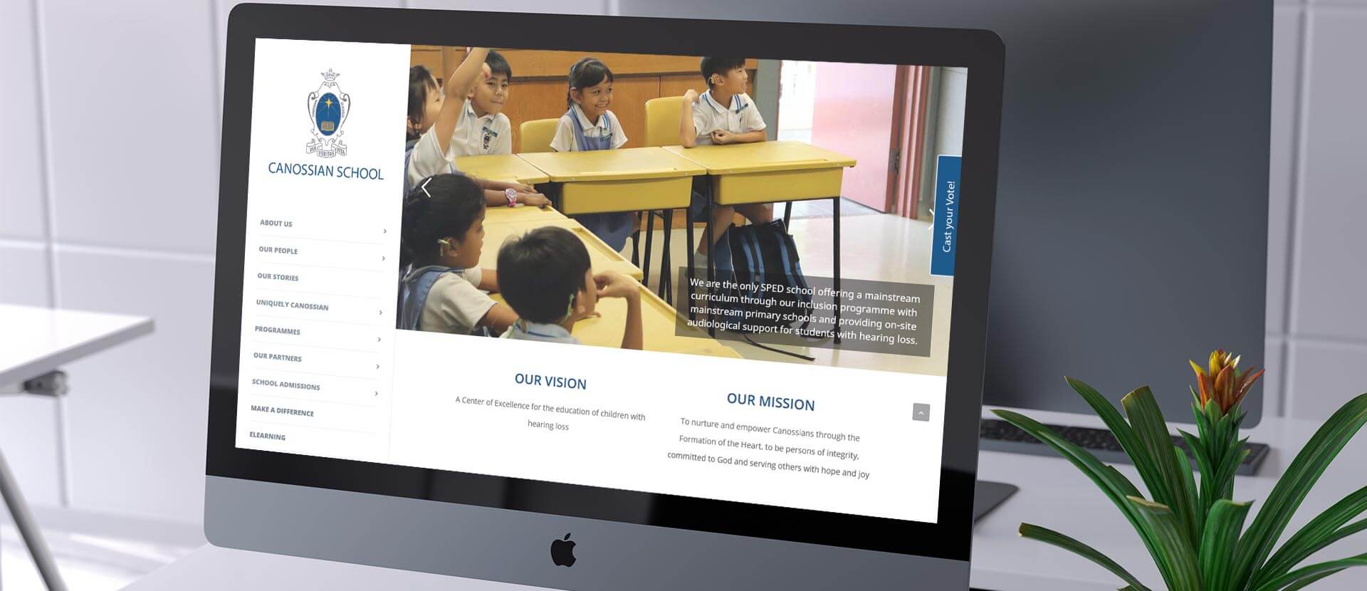 Canossian School Web Design - Affinixy